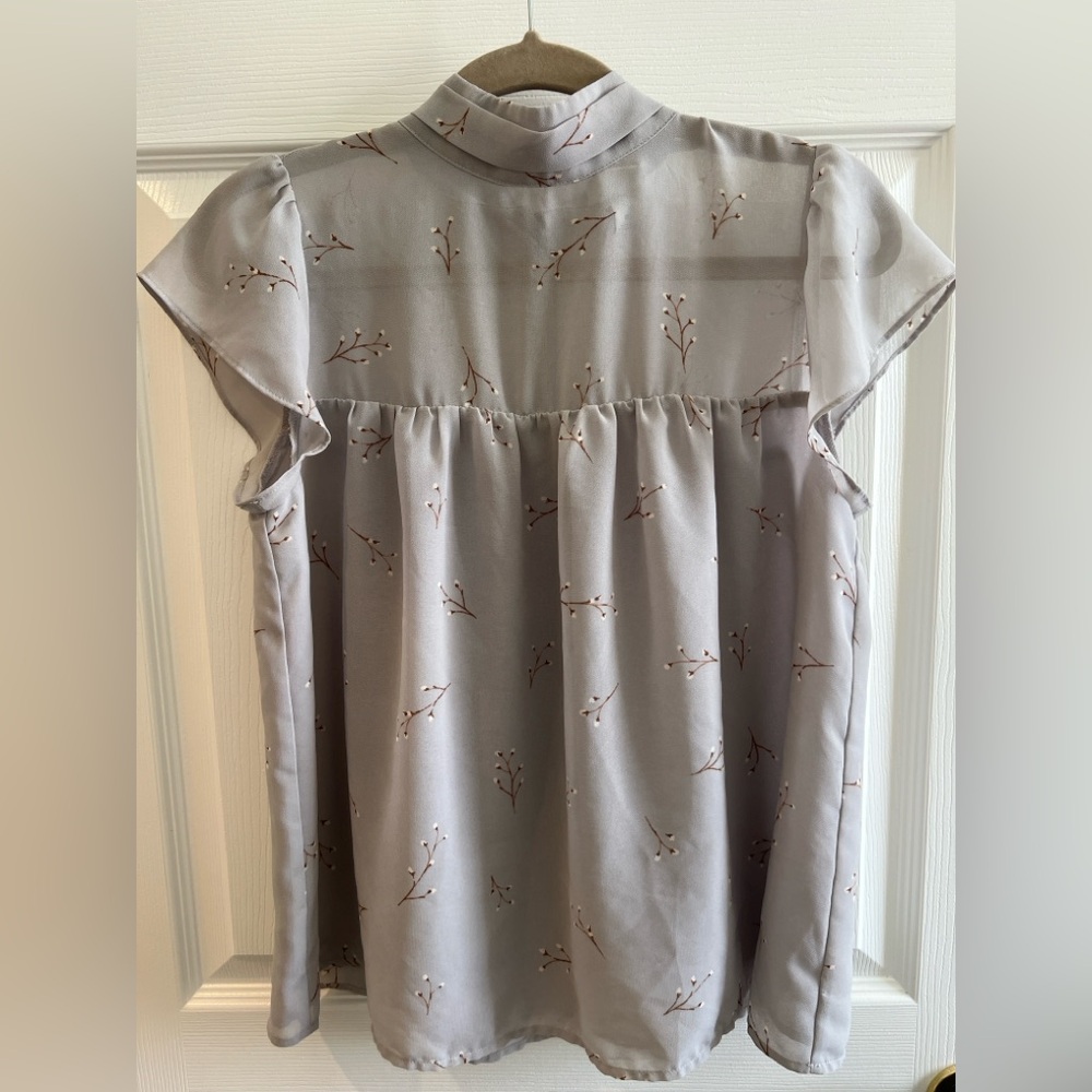A New Day Sheer Floral Blouse with Lining | Size Small